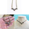 Bat Pendant Necklace With Alloy Material For Gothic Jewelry Enthusiasts