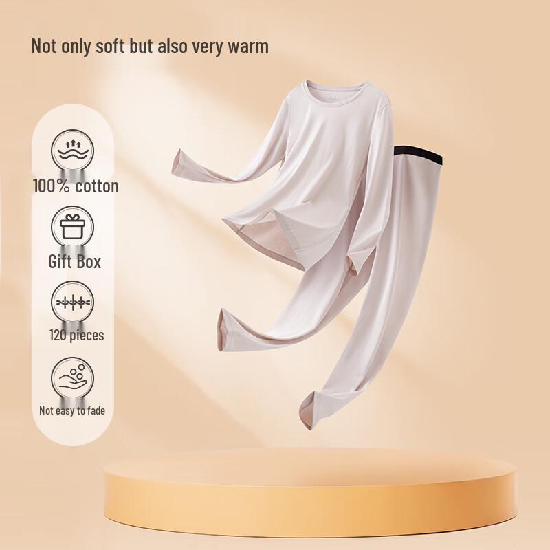 Yiershuang Premium 100% Cotton Women's Thermal Underwear Set