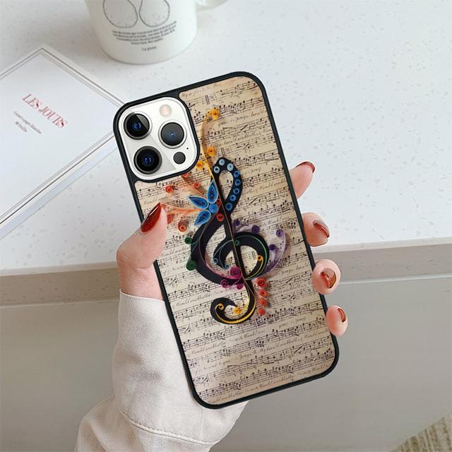 Music Notes Phone Case For iPhone 17 Air 14 15 16 13 12 Cover For Apple iPhone 17 Air 14 15 16 Pro Max 6S Plus Coque