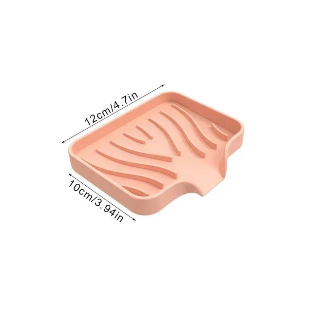 Silicone Soap Dish for Bathroom Self Draining SoapBar Holder Kitchen Sink Soaps Dish Sponge Drain Portable Soapps Dishes Rack