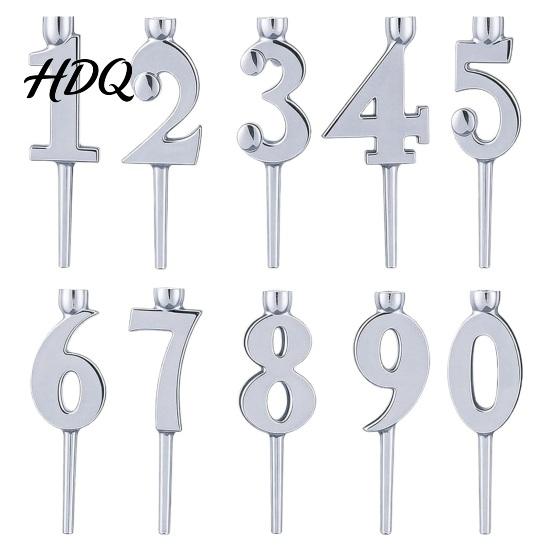 Kombinations-Zahlenkerzen-Set 10 Stück Wiederverwendbarer Geburtstags-Halter Digitale Kuchen-Jubiläums-Dekorationen Ständer Kunststoff-Topper für Partys Hochzeit