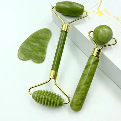Natürlicher Jade Roller Massagegerät Für Gesicht Roller Gua Sha Jade Stein Gesichtsmassagegerät Anti-Falten Lifting Gesichtsschönheit Hautpflege Werkzeuge