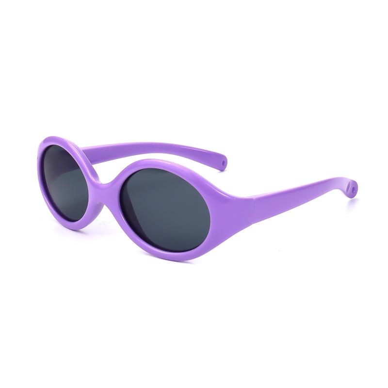 New stylish children's silicone polarized sunglasses, compact and lightweight, perfect for outdoor use, offering UV protection and sunshade