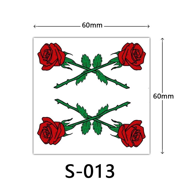 Small Flower Tattoo Sticker Female 3D Color Tattoo Sticker Rose Lotus Butterfly Flower Tattoo