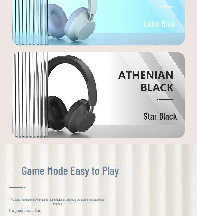 DR80 Wireless Bluetooth Headset: Silicone, Long Battery Life, Head-Mounted, Ideal for Gaming and Calls