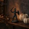 Desktop Decorative Ornaments 3D Printed Female Gladiator Statue, Spartan Woman Warrior Figurine with Cool Armor Shield, Historical Ornament