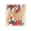 100Pcs Christmas Disposable Bamboo Skewers Santa Xmax Tree Fruit Fork Buffet Dessert Cocktail Sticks Christmas Decoration 2025