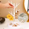 1pc Detachable Jewelry Storage Rack Plastic Creative Tree Shaped Decoration Hanging Necklace Bracelet Ring Earring Organizer