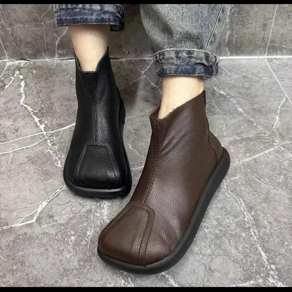 Podzim a zima 2025 nové retro bavlněné boty se čtvercovou špičkou módní a všestranné, transcendentní zahraniční styl na silné podrážce pohodlné ležérní wom