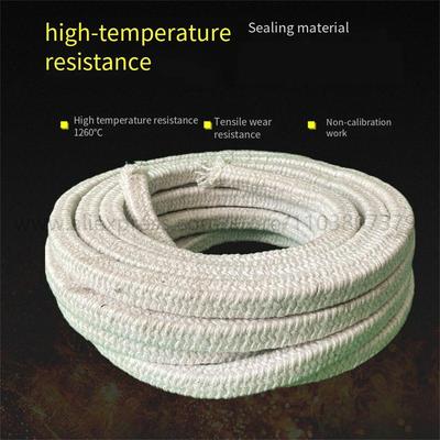 Corde tressée en fibre céramique résistante aux hautes températures et à la corrosion, bande d'étanchéité pour porte de four 12/14/16/18/20mm