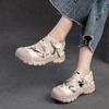 Johnature Leisure Thick Sole Round Toe Sandals Breathable Shallow Hook& Loop Casual Women's Shoes