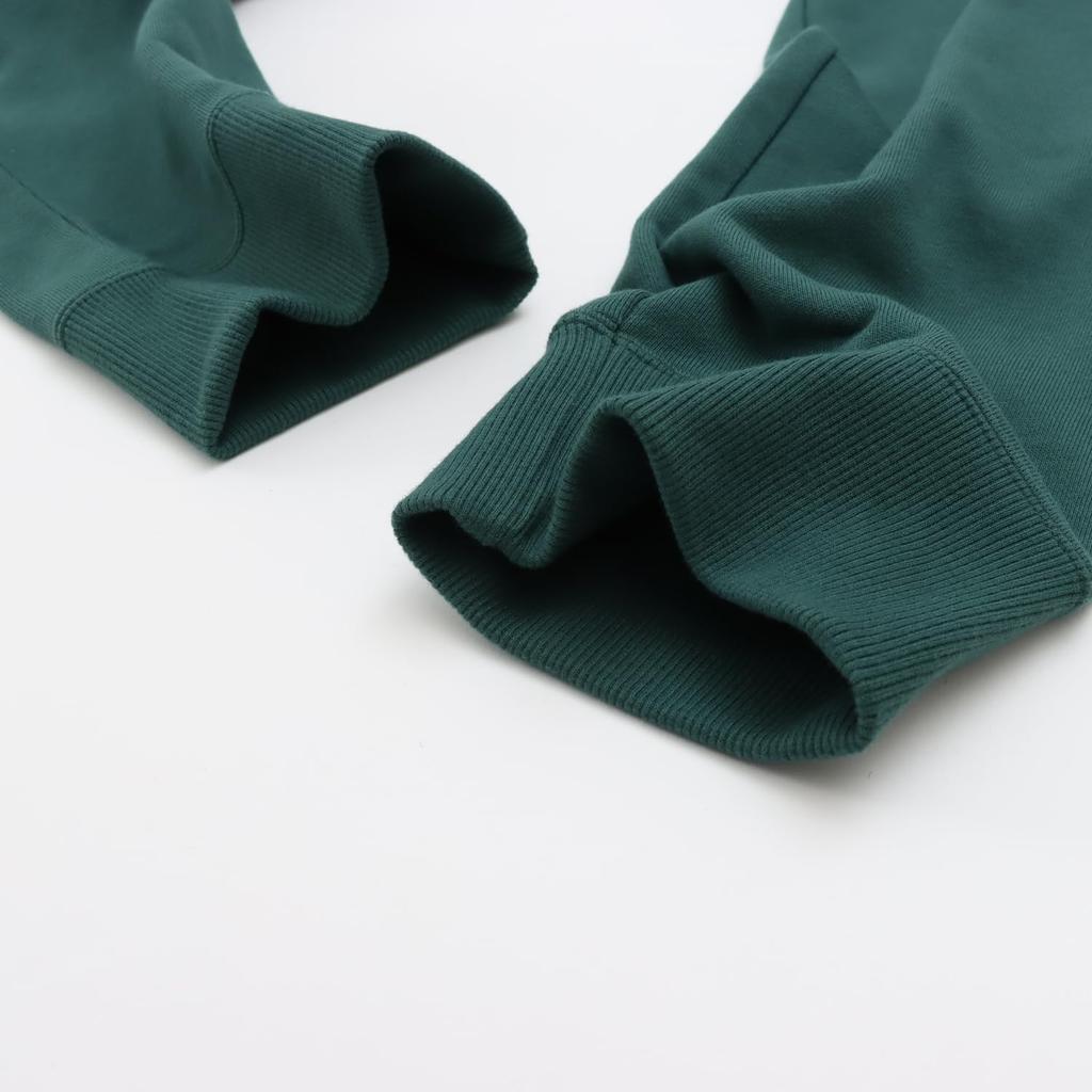 Champion Cotton USA Long Pants with Deep Men's One-Point Logo, Green, C3-W201/C3-W201Z