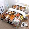 Colorful Dog-Themed Decor Set Bedding Set with 1 Duvet Cover 2 Pillowcases Single Double King Queen, Gift