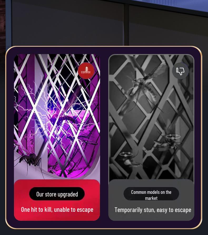 USB Rechargeable Electric Mosquito & Fly Swatter Lamp - 2-in-1 Household Insect Zapper