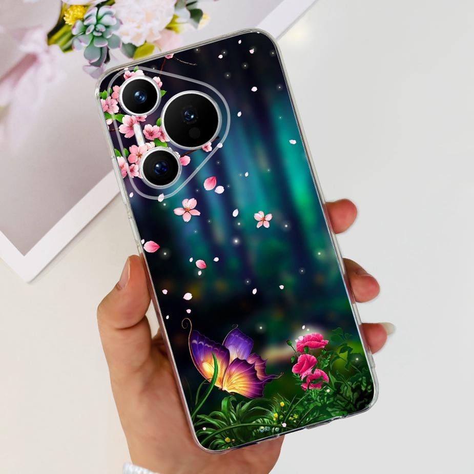 For Huawei Pura 70 Pro Plus Case Stylish Painted Cover Clear Silicone Phone Cases For Huawei Pura 70 Pro Pura70 Pro+ Soft Fundas