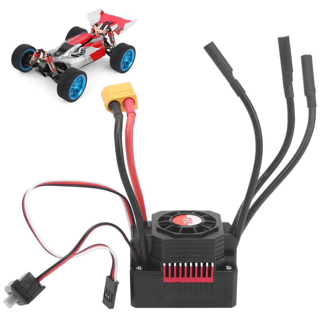 SURPASSHOBBY 45A Waterproof Electric Speed Controller with XT60 Plug for 1 10 1 12RC Car