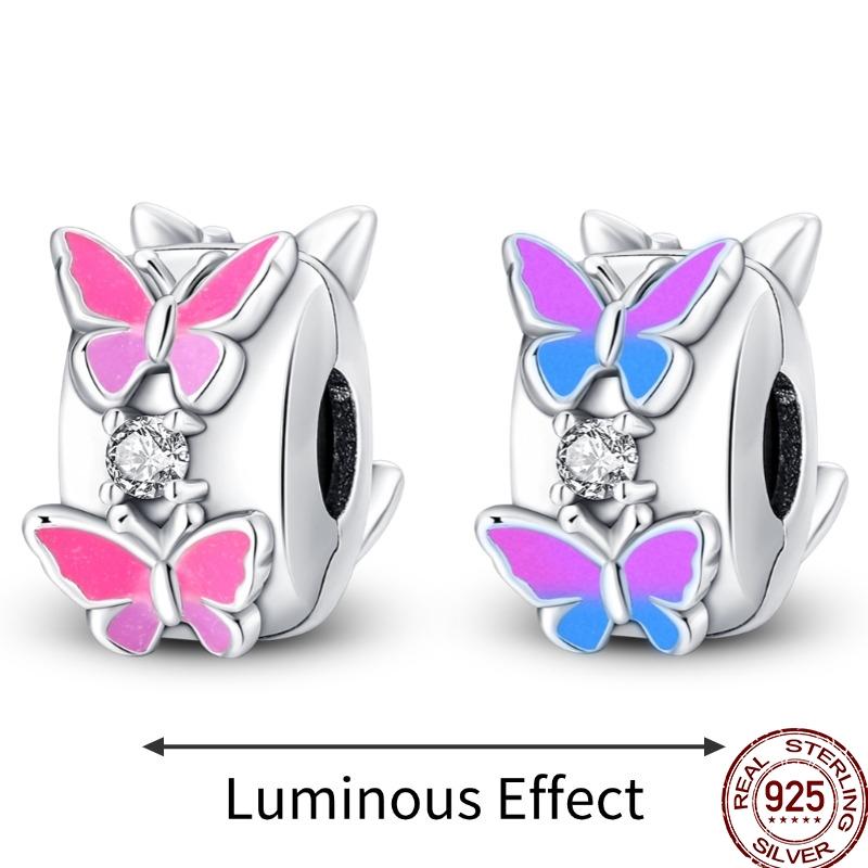 100% Original Copper Clasp Cz Pave Clip Charms Daisy Bead Stopper Safety Chain Fit 3Mm Bangle Bracelet Jewelry Clip