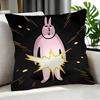 Cartoon My Friend Rabbit Cushion Cover Cushion Cover Set 4Pcs 50X50 45X45 40X40 Pillowcase Decorative Sofa Home Decor