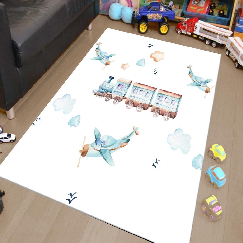 Buy Wwb Home Clouds Airplane Train Washable Non Slip Patterned Baby Kids Rug At Affordable Prices Free Shipping Real Reviews With Photos Joom