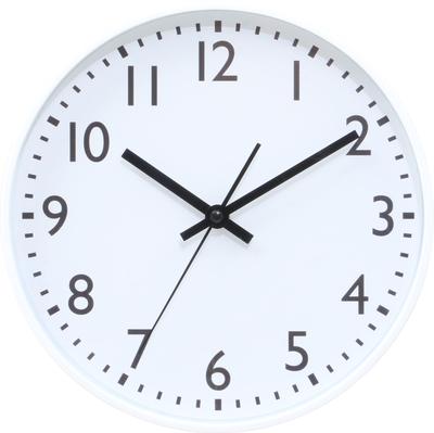 Fujiboeki Wall Clock Width 25 X Depth 4 X Height 25 Cm White Silent Continuous Second Hand Simple 37859 Small
