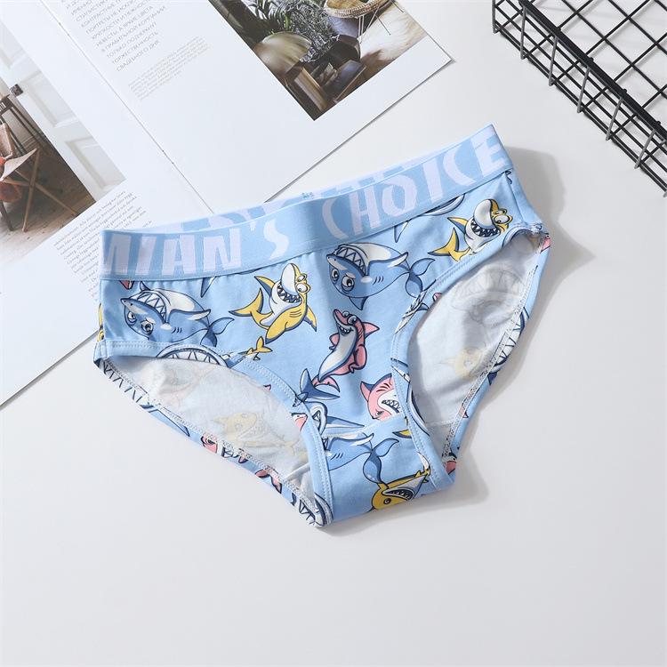 Plus Size Women's Pure Cotton Cartoon Briefs - Antibacterial, Breathable, Unisex, Four-Corner Design