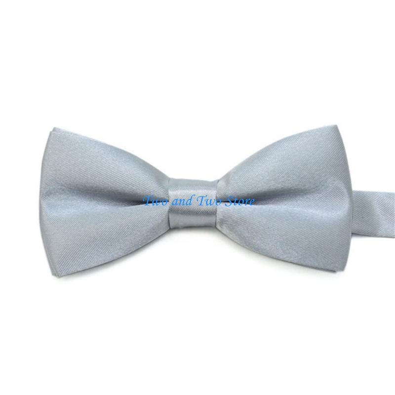 HX6F Kids Double Layer BowTie For School Event Birthday Party Soft Polyester Adjustable Neckband for Children Formal Occasion