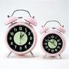 4 Inch Creative Metal Material Alarm Clock Night Bed Head Cute Desktop Small Alarm Clock Round Big Alarm Mute Scan Clock Gift