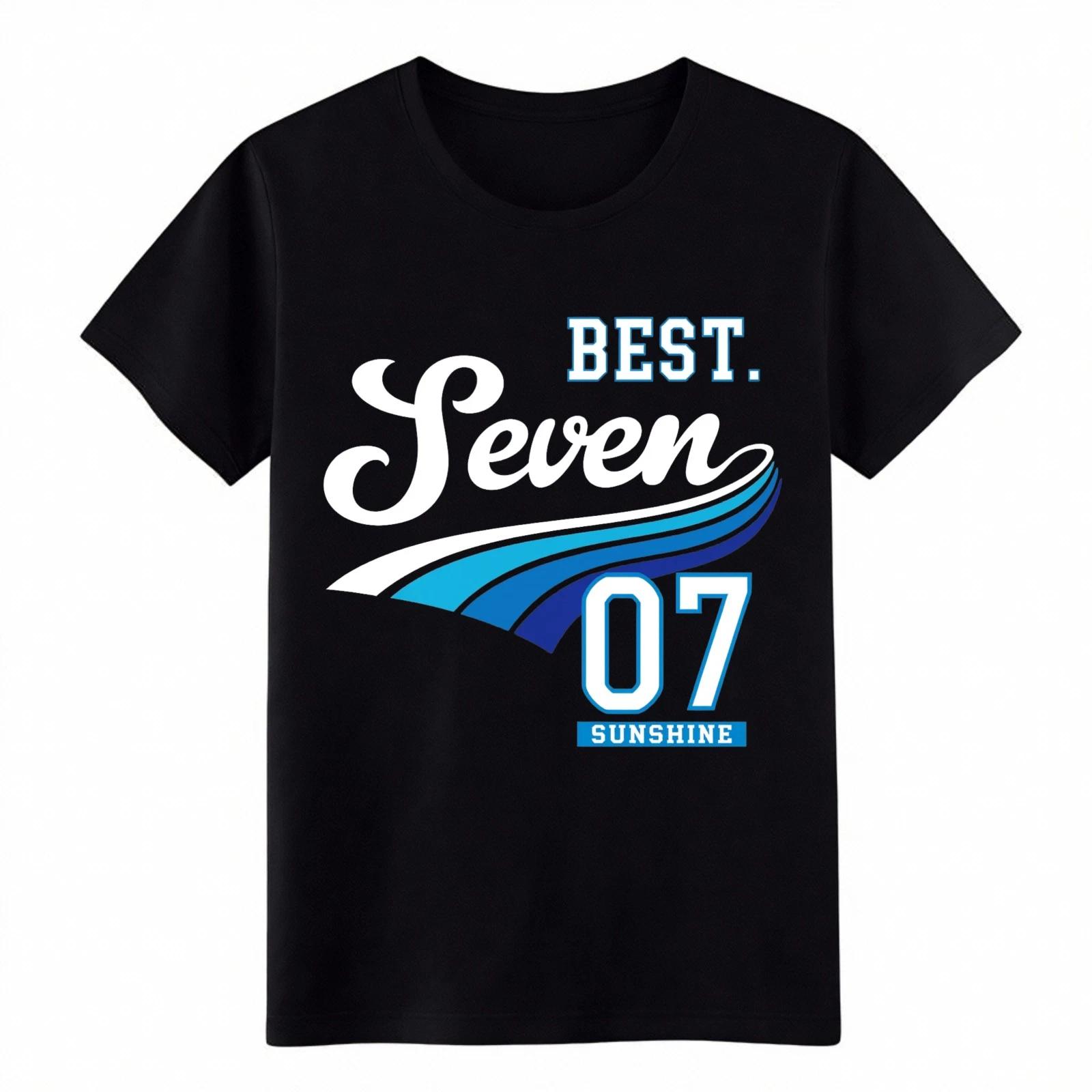 07 Sunshine Varsity T-Shirt, Retro  Best Seven  Sporty Graphic Tee 2XL