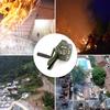 Hand Crank Siren Portable Manual Operated Metal Alarm 110dB Handheld Fire Alarm Air Raid Siren Horn for Home