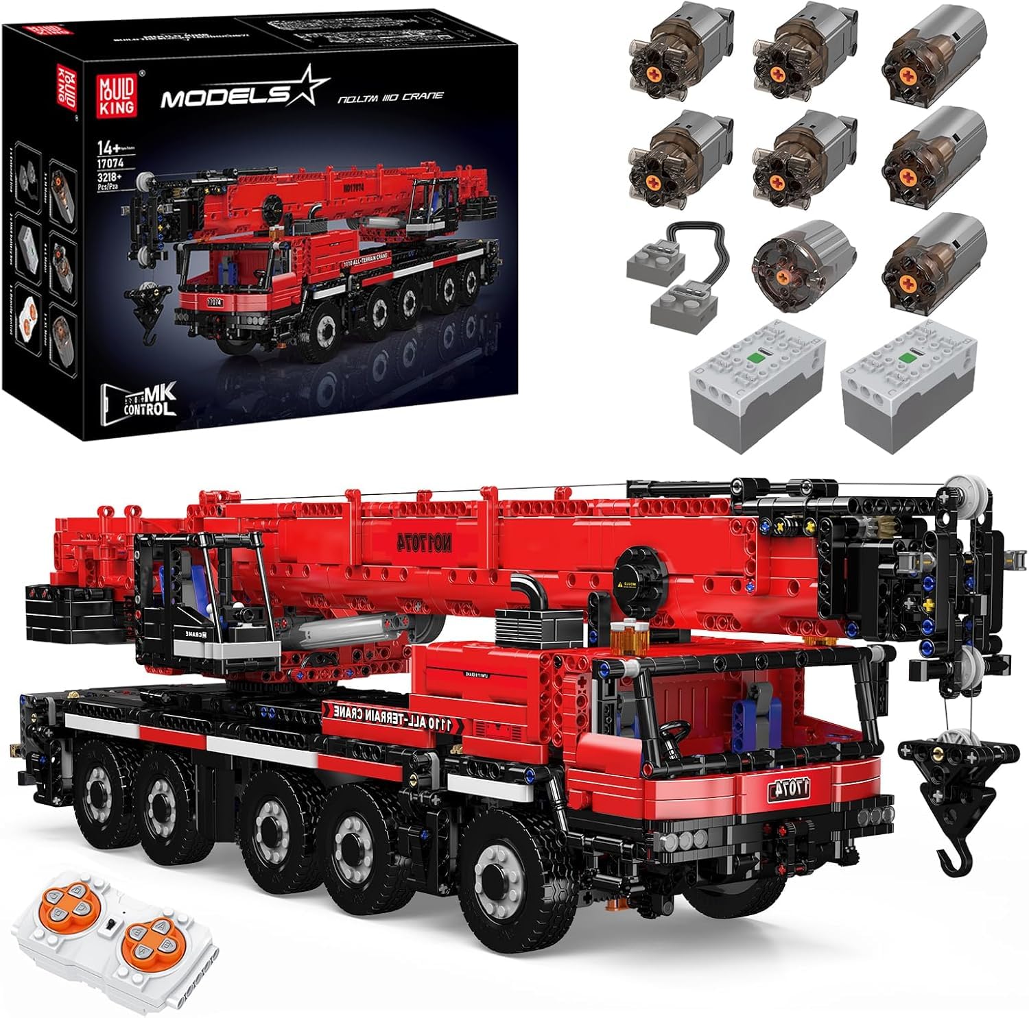 

Mould King 17075 MOC Technology Electric Remote Control Crane APP