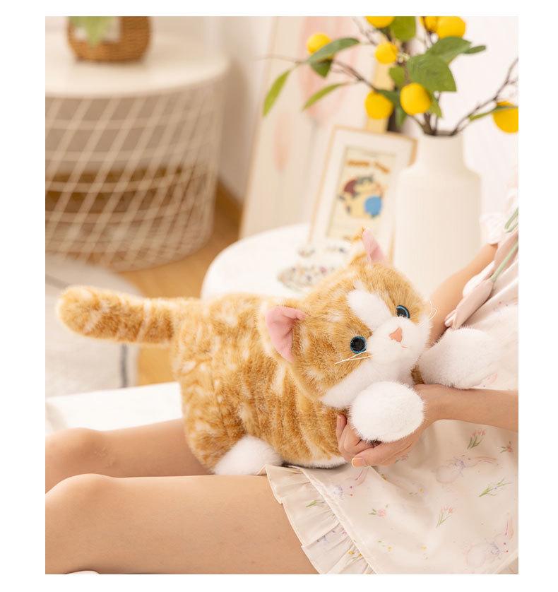 Realistic Meowing Kitten Plush Pillow: Stuffed Toy & Comfort Doll Gift for Girls