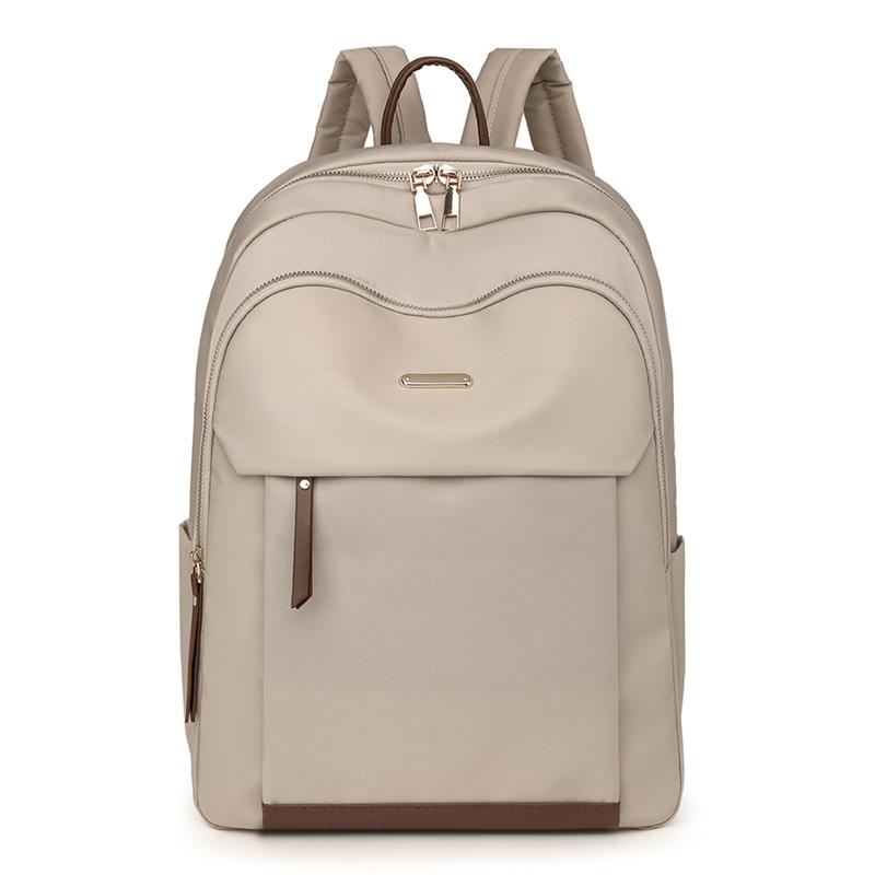 

Женский нейлоновый рюкзак большой вместимости дорожная сумка школьный рюкзак для школьников бежевый