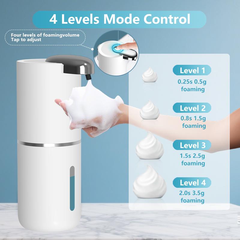 380ML Rechargeable Foam/Liquid Soap Bottle Hand Washing Sanitizer Machine Wall-Mounted Electric Automatic Sensor Soap Dispenser