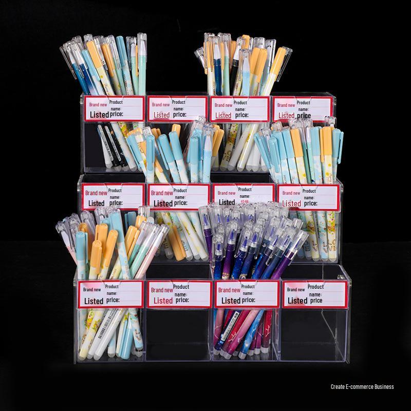 Multi-Pen Display Rack: Pen Holder for Stationery & Gel/Ballpoint Pens