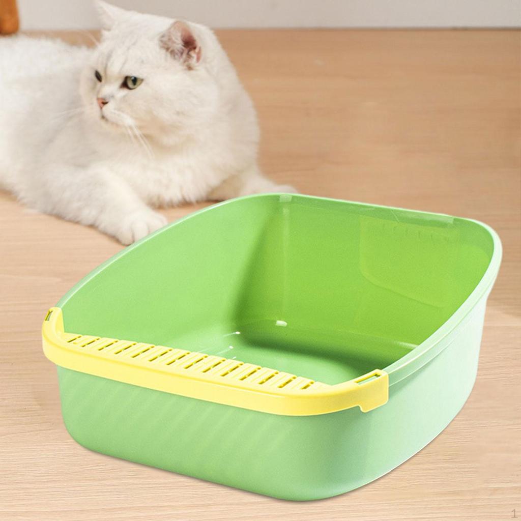 Cat Litter Box Bedpan Durable Potty Pan Toilet Pet Tray for Travel