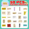 50 Hand-teared Text Stickers with Special Shape Hand-teared Inspirational Text Stickers INS Style English Hand Account Stickers