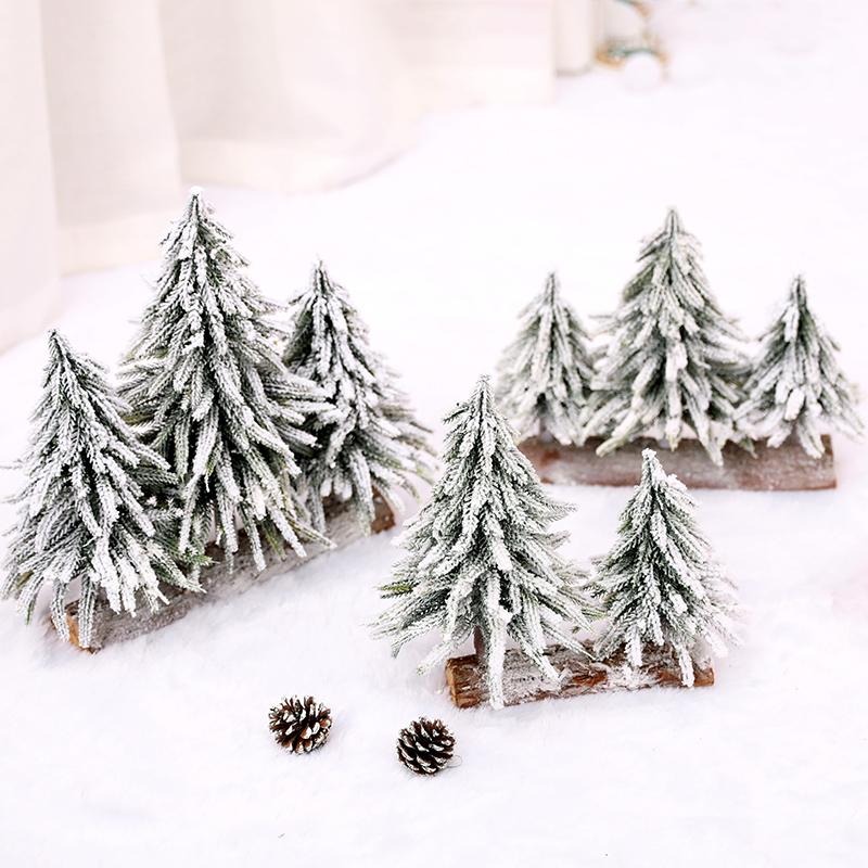 Christmas Snow Artificial White PE Tree Decoration Decor Home Party New Year Scene Shooting Ice Sculpture Museum Decoration Tree