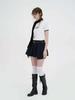 Vivora Wide Tuck Mini Skirt (Navy)