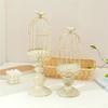 M-Modern-2PCS Metal Iron Art Candlestick Metal Iron Art Candlestick Wedding Party Home Tables Centerpieces Decoration Gold