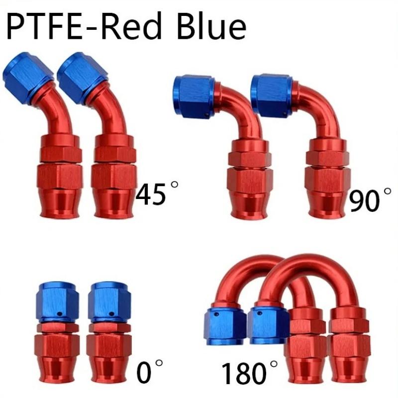 2Pcs Hose End Connector Adapter Cold Water Pipe Fuel Pipe Hose End Connector AN4 6 8 10 12 Straight Type 0 ° 45 ° 90 ° 180 °