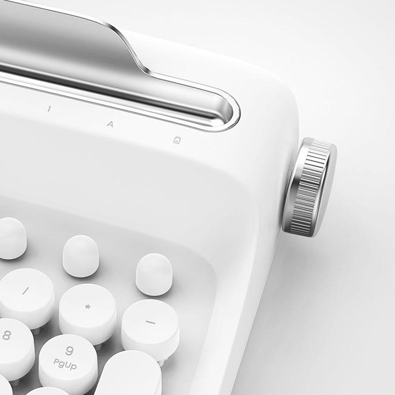 Actto Retro Bluetooth Typewriter-Style Keyboard & Mouse Combo for Business Office (104-Key)