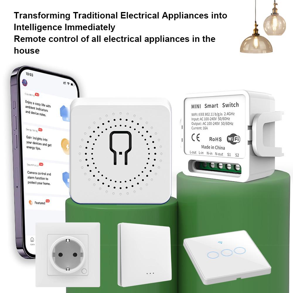 Graffiti Zigbee/WiFi Smart Multi-channel Switch: On-Off, Dry Contact, Curtain Control, Dimming, Metering Compatibility