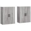 VidaXL Wall Cabinets 2 Pcs Sonoma Grey 69.5x34x90 Cm 3195649
