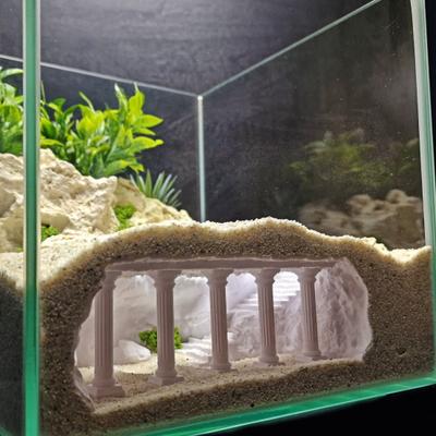 Aquarium Cave Tunnel Roman Column Under Gravel Tunnel Fish Tank Hideaway Small Fish And Shrimp Hideout with Viewing Ports for Betta Shrimp Corydoras