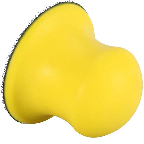 Round Hand Sanding Blocks 2/3/4/5inch Hook & Loop Foam Hand Sanding Pad Block Dust (3 Inch)