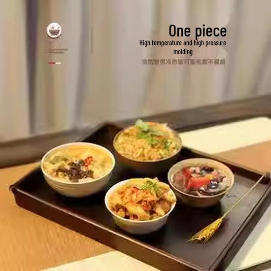 Eco-friendly Disposable Thickened Rice Husk Bowl - Food Grade, Custom Logo Option Available