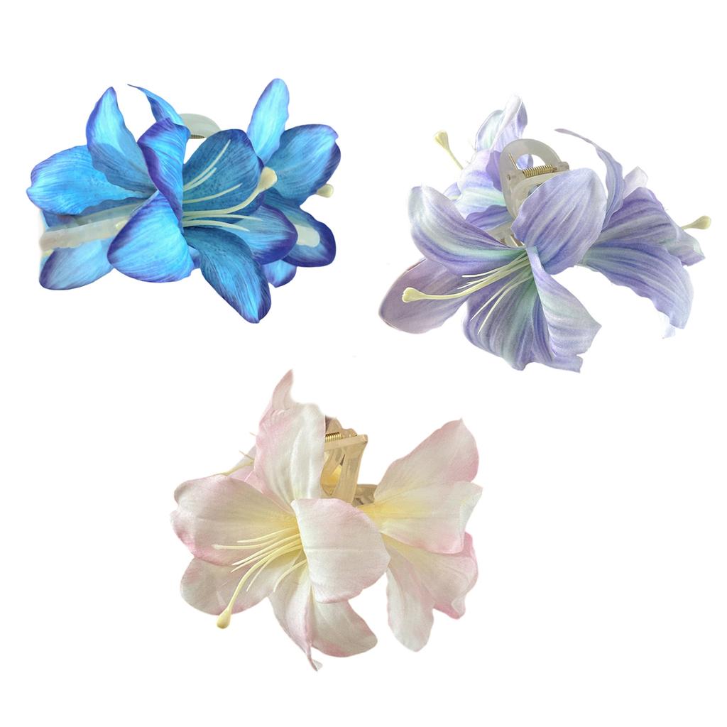 Handgefertigte Blume Haarklammer Starke Sichere Haar-Kralle für Verschiedene Anlässe und Outfits Alle Passenden Haar-Dekorationen