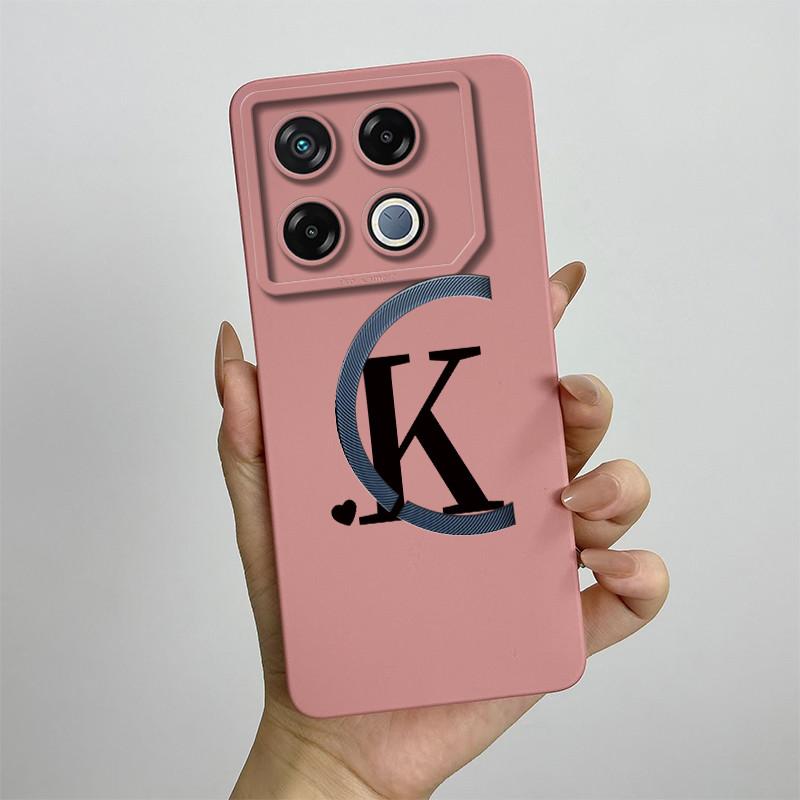 For Infinix GT 20 Pro Case INFINIX GT 20 PRO Cover gt20 pro X6871 Liquid Silicone Phone Case Luxury Initial Letters Back Cover Infinix GT 20 Pro