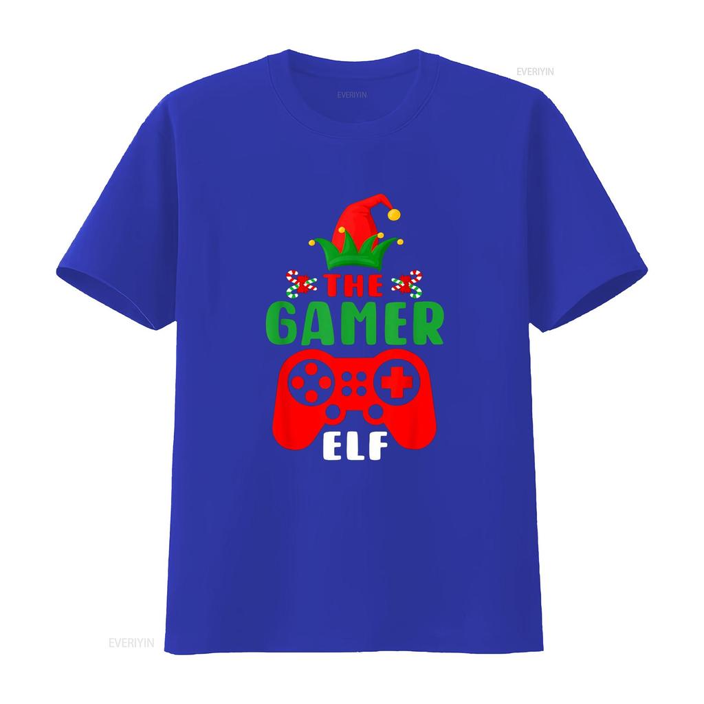 Christmas Elf Gamer Controller Boys Kids T Shirtns Gaming Xmas Shirt vintage Washed designer clothes Soft Comfortable Casual
