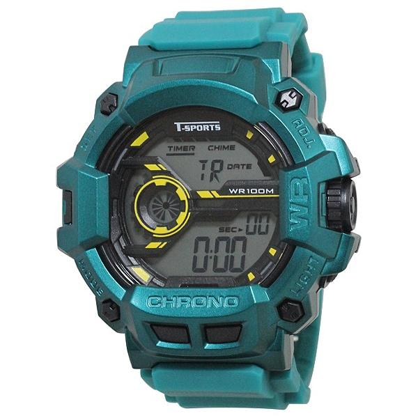 CREPHA TS Series Men's Quartz Digital Wrist Watch - Black / Blue TS-D157-BL TS-D159-RD TS-D156-BL TS-D158-BK TS-D154-BL TS-D155-SV TS-AD094-BK